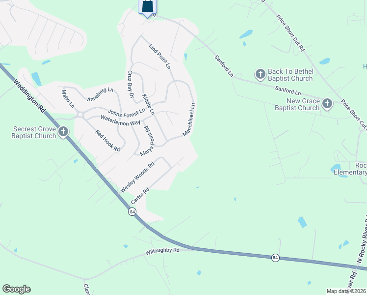 map of restaurants, bars, coffee shops, grocery stores, and more near 316 Carter Road in Monroe