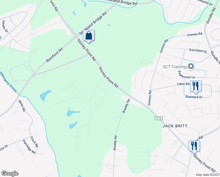 map of restaurants, bars, coffee shops, grocery stores, and more near 3321 Burberry Drive in Fayetteville