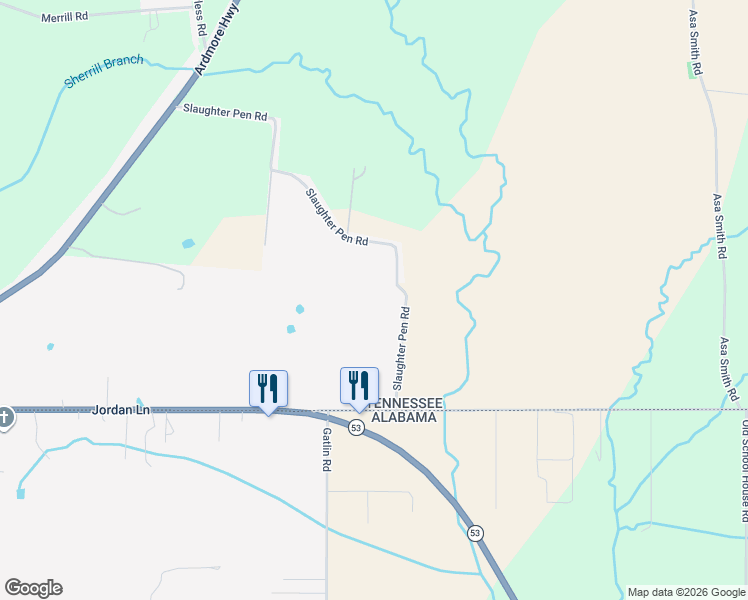 map of restaurants, bars, coffee shops, grocery stores, and more near 1 Slaughter Pen Road in Ardmore