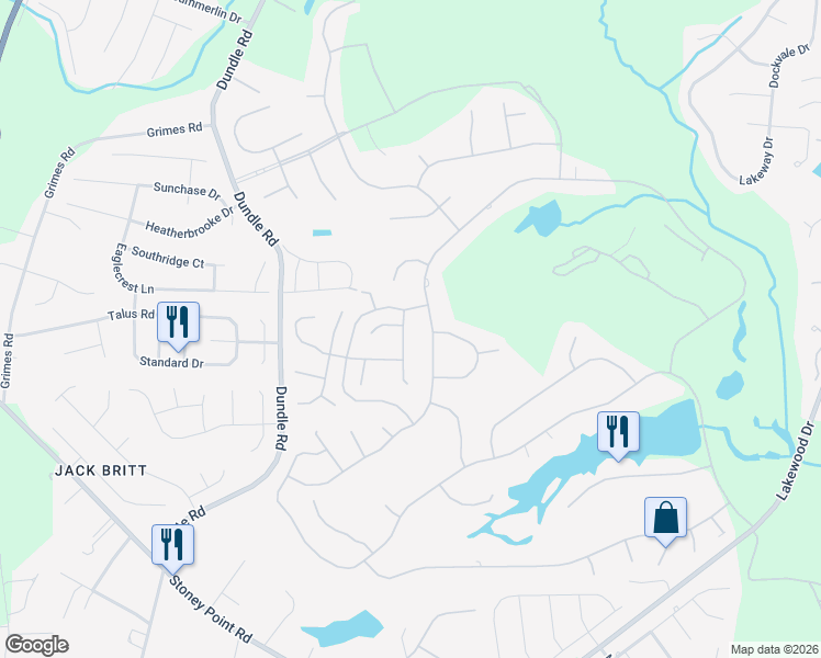 map of restaurants, bars, coffee shops, grocery stores, and more near 6811 Munford Drive in Fayetteville