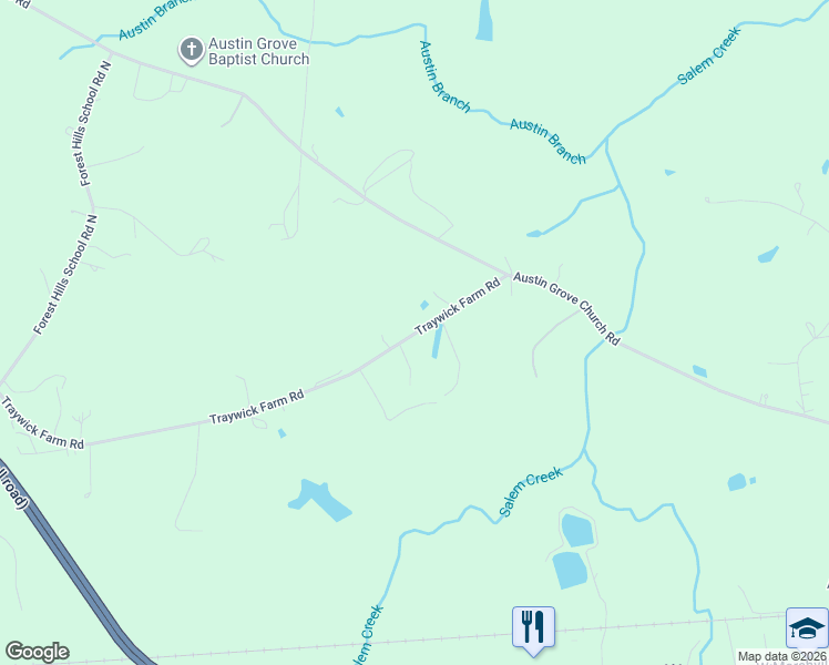 map of restaurants, bars, coffee shops, grocery stores, and more near 4619 Phifer Road in Marshville