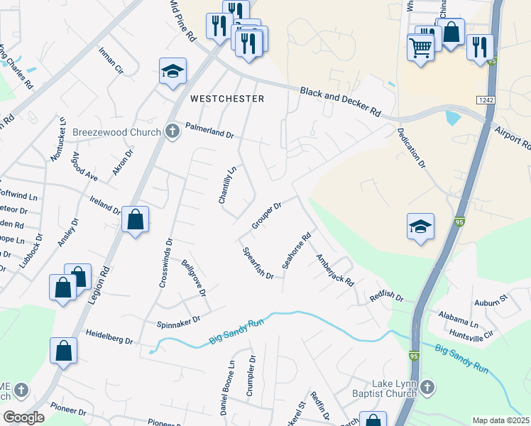 map of restaurants, bars, coffee shops, grocery stores, and more near 3353 Vardaman Avenue in Hope Mills