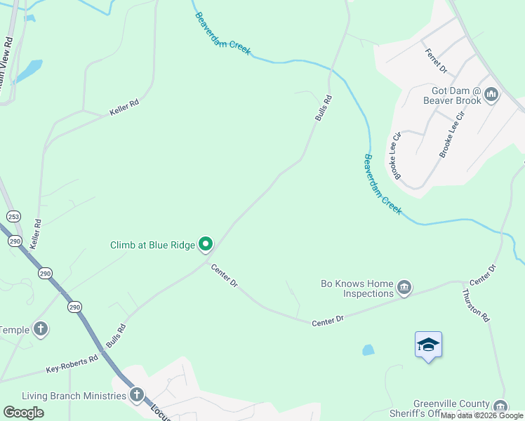 map of restaurants, bars, coffee shops, grocery stores, and more near 449 Bulls Road in Taylors