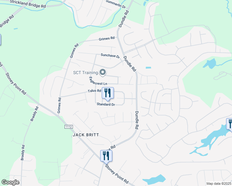 map of restaurants, bars, coffee shops, grocery stores, and more near 3533 Talus Road in Fayetteville