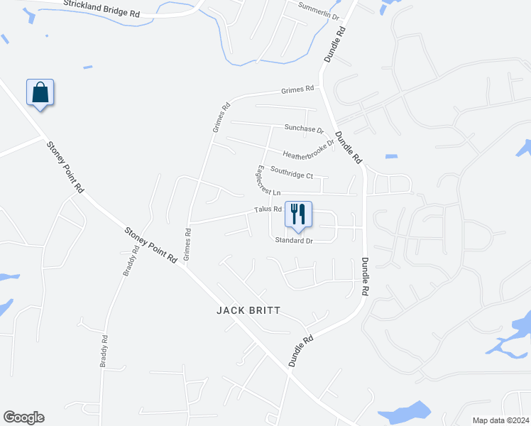 map of restaurants, bars, coffee shops, grocery stores, and more near 3624 Talus Road in Fayetteville