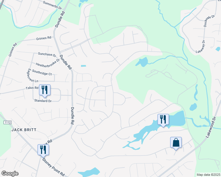 map of restaurants, bars, coffee shops, grocery stores, and more near 6826 Surrey Road in Fayetteville
