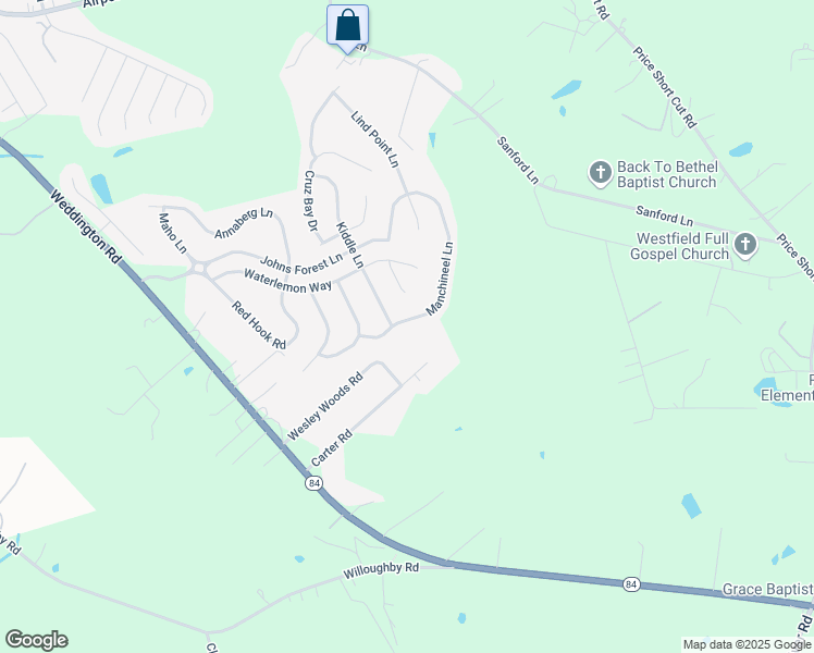 map of restaurants, bars, coffee shops, grocery stores, and more near 4917 Manchineel Lane in Monroe