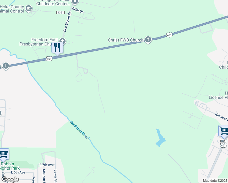map of restaurants, bars, coffee shops, grocery stores, and more near in Raeford
