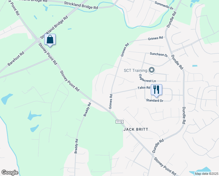 map of restaurants, bars, coffee shops, grocery stores, and more near 5584 Grimes Road in Fayetteville