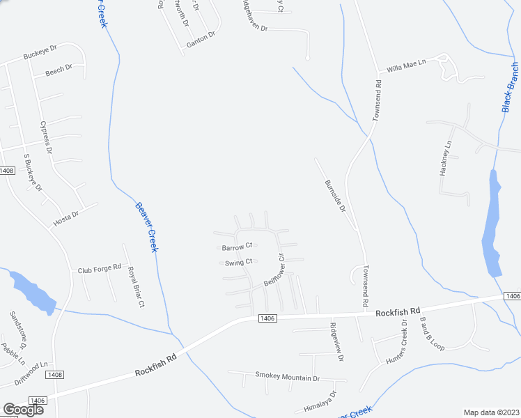 map of restaurants, bars, coffee shops, grocery stores, and more near 111 Celestin Court in Raeford