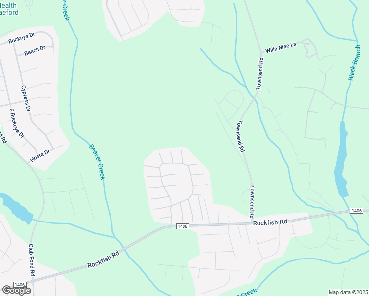 map of restaurants, bars, coffee shops, grocery stores, and more near 110 Celestin Court in Raeford