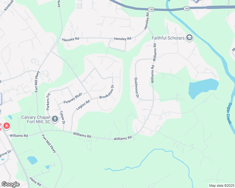 map of restaurants, bars, coffee shops, grocery stores, and more near 128 Brookshire Drive in Fort Mill