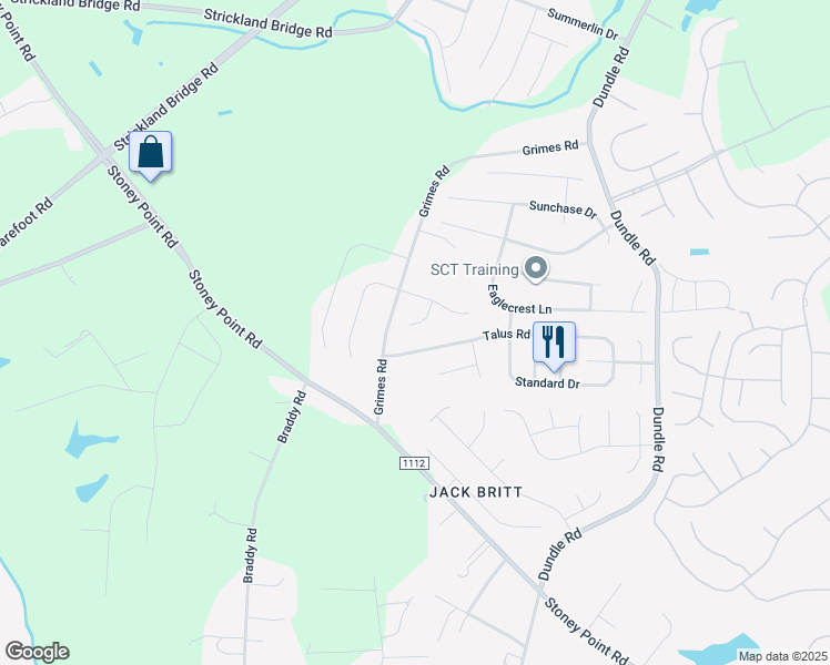 map of restaurants, bars, coffee shops, grocery stores, and more near 3421 Whispering Meadow Lane in Fayetteville
