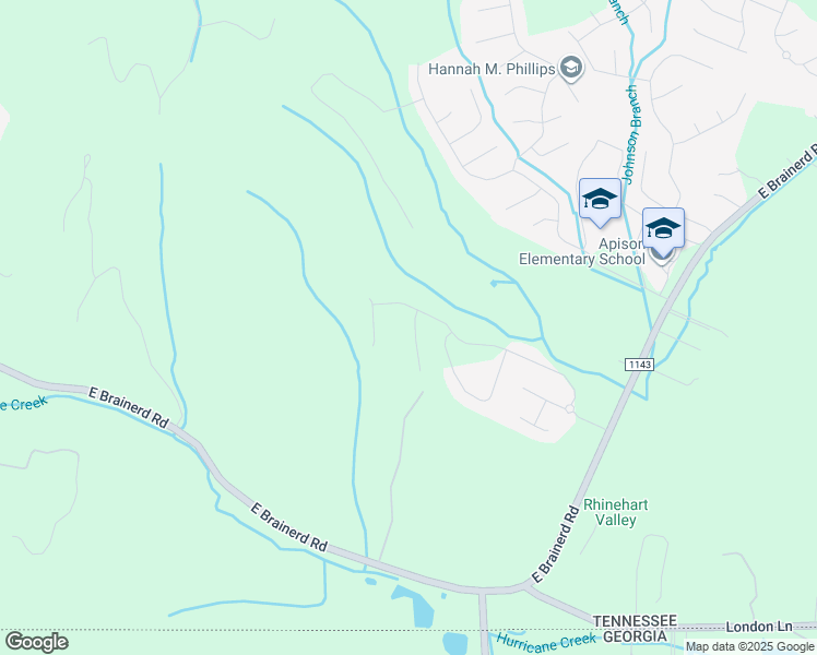 map of restaurants, bars, coffee shops, grocery stores, and more near Coyote Trail in Ooltewah