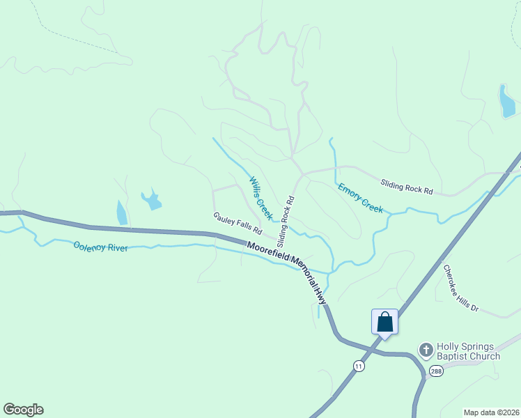 map of restaurants, bars, coffee shops, grocery stores, and more near 108 Willys Creek Circle in Pickens