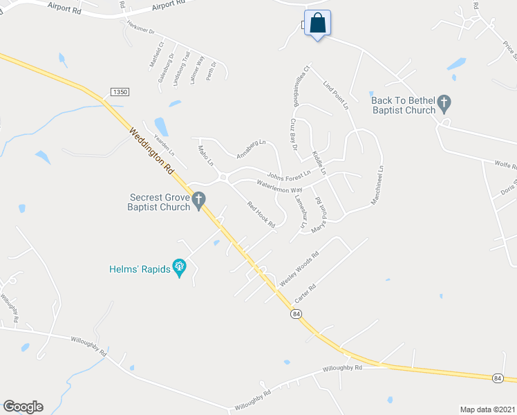 map of restaurants, bars, coffee shops, grocery stores, and more near 4500 Red Hook Road in Monroe