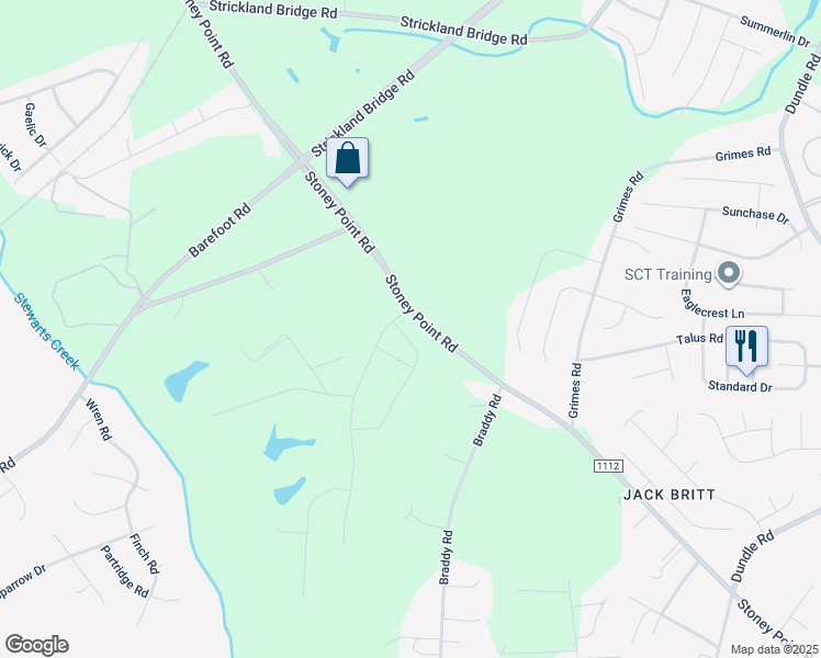 map of restaurants, bars, coffee shops, grocery stores, and more near 3305 Burberry Drive in Fayetteville
