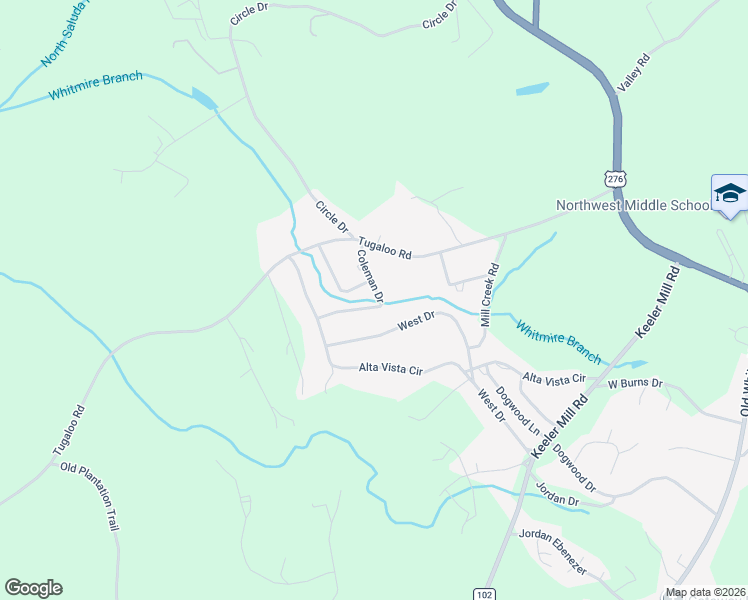 map of restaurants, bars, coffee shops, grocery stores, and more near 111 Coleman Drive in Travelers Rest