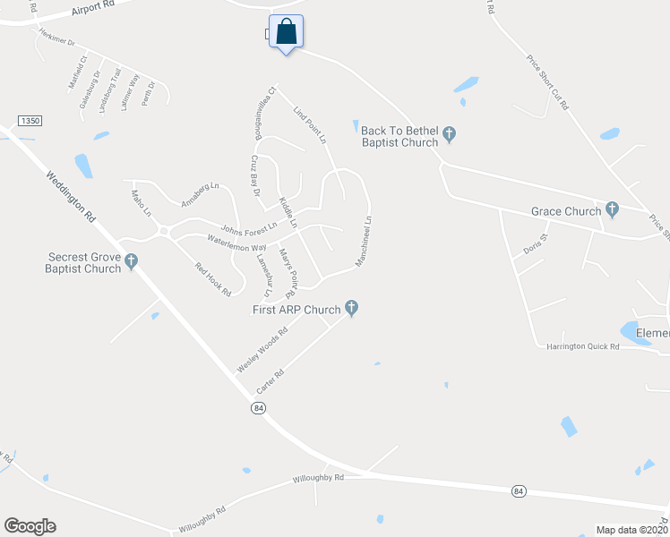 map of restaurants, bars, coffee shops, grocery stores, and more near 4916 Manchineel Lane in Monroe