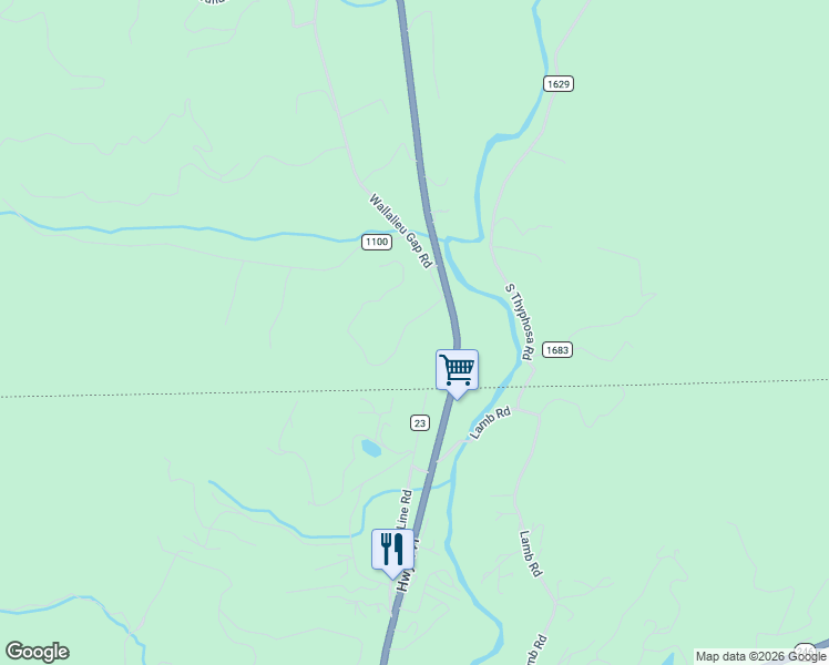 map of restaurants, bars, coffee shops, grocery stores, and more near 50 Ideal Acres Road in Otto