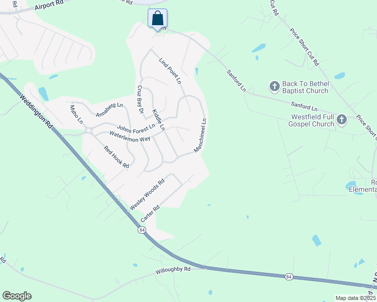 map of restaurants, bars, coffee shops, grocery stores, and more near 4912 Manchineel Lane in Monroe