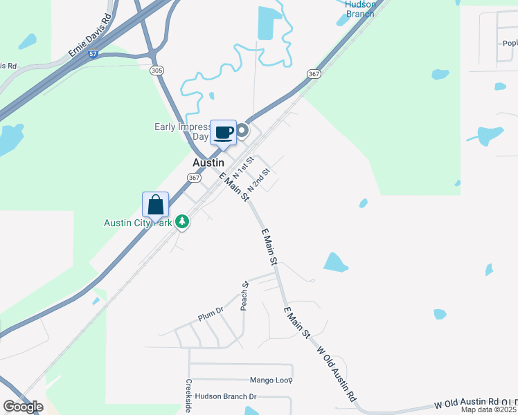 map of restaurants, bars, coffee shops, grocery stores, and more near 3635 Arkansas 367 in Ward