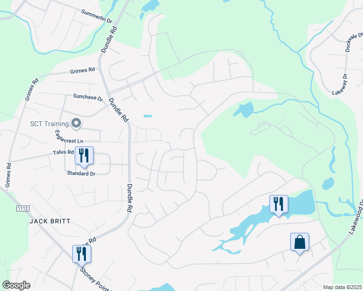 map of restaurants, bars, coffee shops, grocery stores, and more near 2908 Lindbridge Drive in Fayetteville