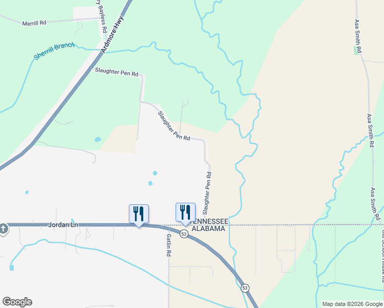map of restaurants, bars, coffee shops, grocery stores, and more near 1 Slaughter Pen Road in Ardmore