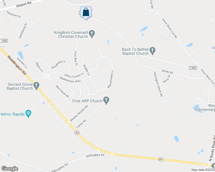 map of restaurants, bars, coffee shops, grocery stores, and more near 4900 Manchineel Lane in Monroe