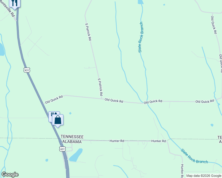 map of restaurants, bars, coffee shops, grocery stores, and more near 61 Old Quick Road in Fayetteville