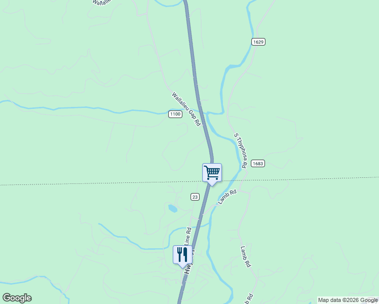 map of restaurants, bars, coffee shops, grocery stores, and more near 50 Ideal Acres Road in Otto
