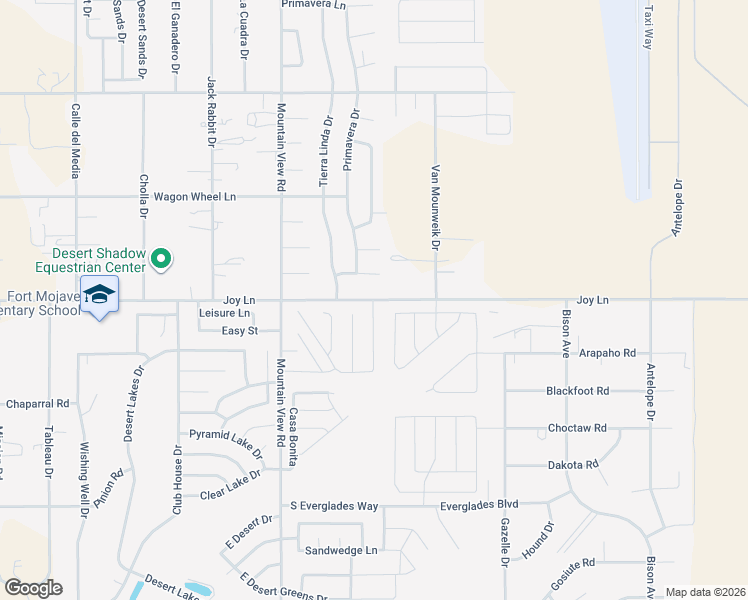 map of restaurants, bars, coffee shops, grocery stores, and more near 2100 Joy Lane in Fort Mohave