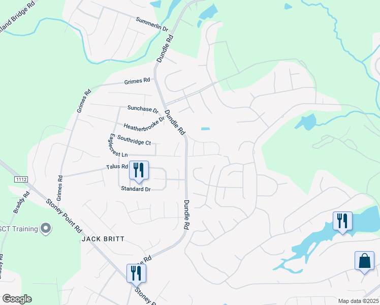 map of restaurants, bars, coffee shops, grocery stores, and more near 3216 Carnoustie Court in Fayetteville