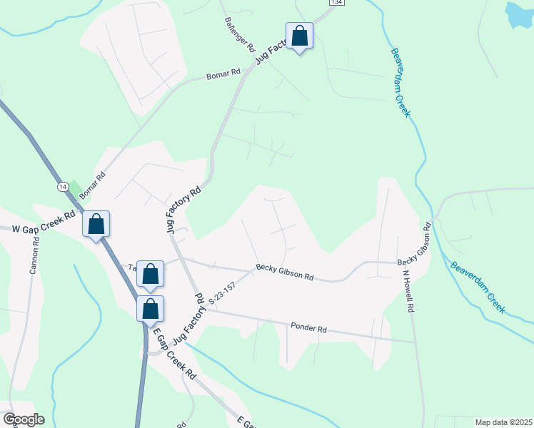 map of restaurants, bars, coffee shops, grocery stores, and more near 601 Jaguar Lane in Greer