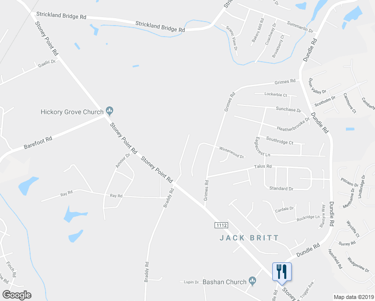 map of restaurants, bars, coffee shops, grocery stores, and more near 2929 Braddy Road in Fayetteville