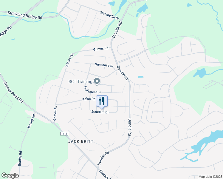 map of restaurants, bars, coffee shops, grocery stores, and more near Meadow Lane in Fayetteville