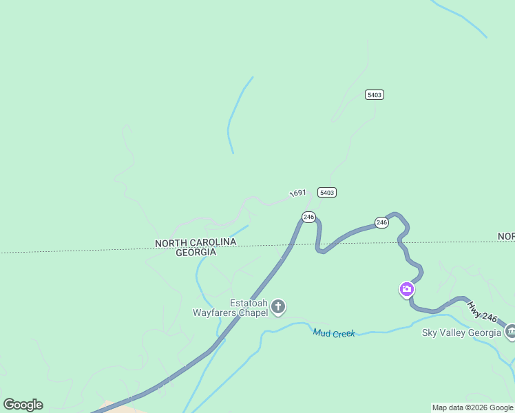 map of restaurants, bars, coffee shops, grocery stores, and more near 332 Rush Grist Lane in Scaly Mountain