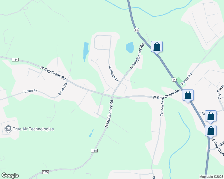 map of restaurants, bars, coffee shops, grocery stores, and more near 301 Leafcrest Way in Greer