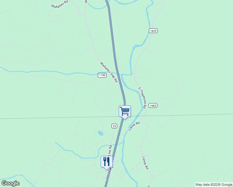 map of restaurants, bars, coffee shops, grocery stores, and more near 119 Chance Way in Otto