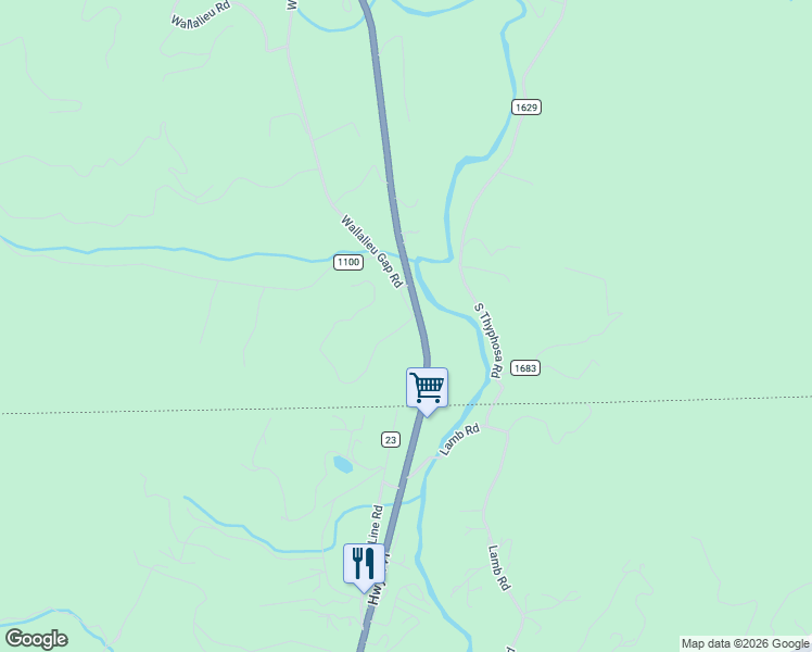 map of restaurants, bars, coffee shops, grocery stores, and more near 7193 US-441 South in Otto