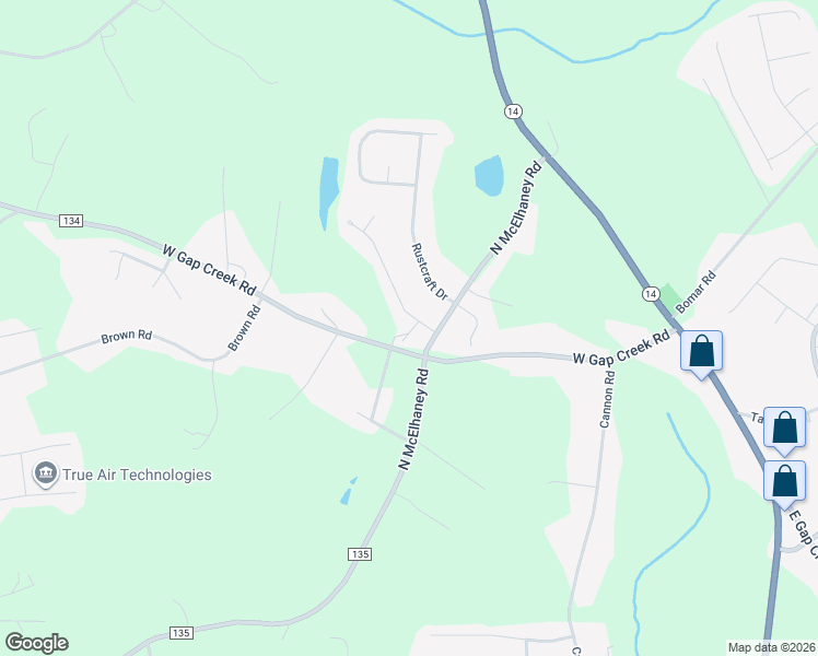 map of restaurants, bars, coffee shops, grocery stores, and more near 301 Leafcrest Way in Greer