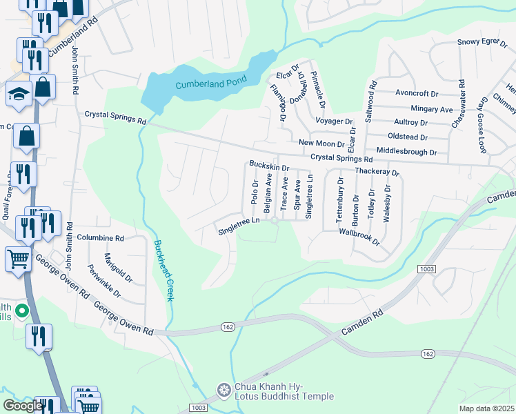 map of restaurants, bars, coffee shops, grocery stores, and more near 2900-2998 Polo Dr in Fayetteville
