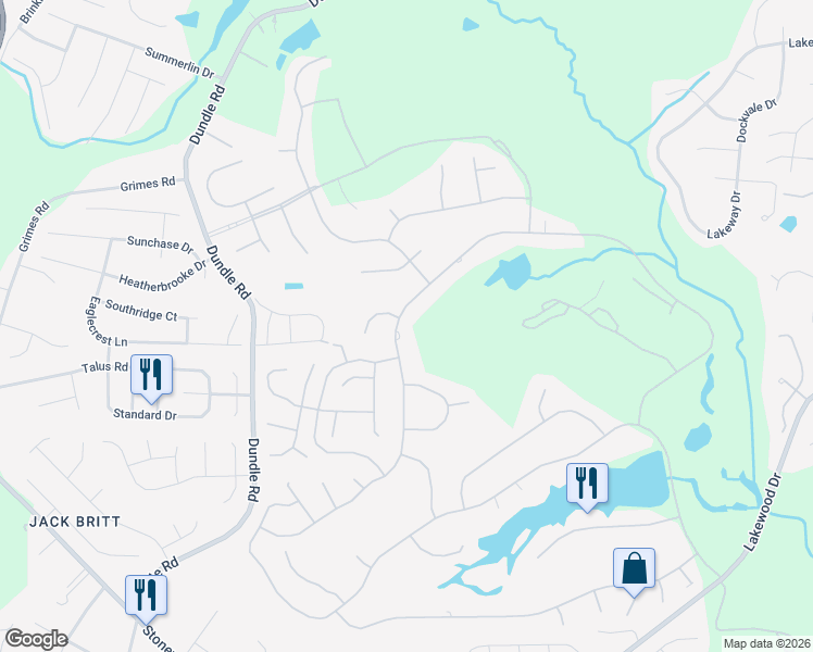 map of restaurants, bars, coffee shops, grocery stores, and more near 6785 Surrey Road in Fayetteville