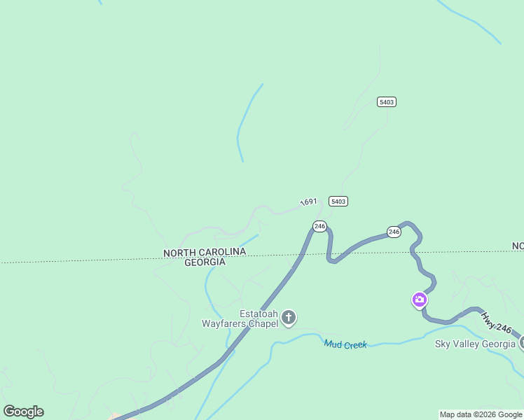 map of restaurants, bars, coffee shops, grocery stores, and more near 332 Rush Grist Lane in Scaly Mountain