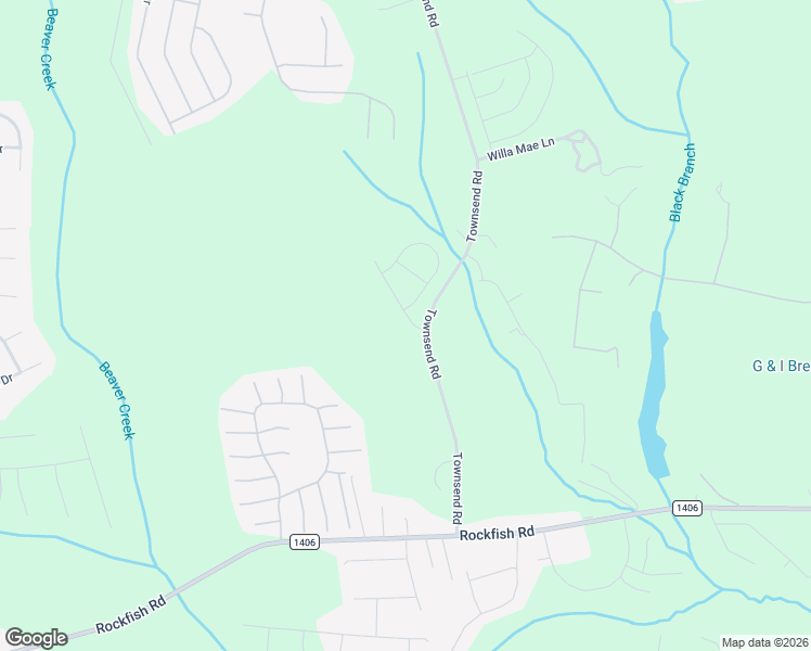 map of restaurants, bars, coffee shops, grocery stores, and more near 530 Townsend Road in Raeford