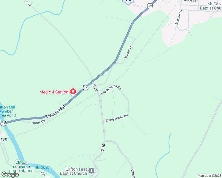 map of restaurants, bars, coffee shops, grocery stores, and more near 200 Shady Acres Road in Spartanburg