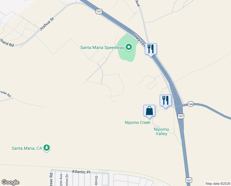 map of restaurants, bars, coffee shops, grocery stores, and more near 1950 Vista Del Sol in Nipomo