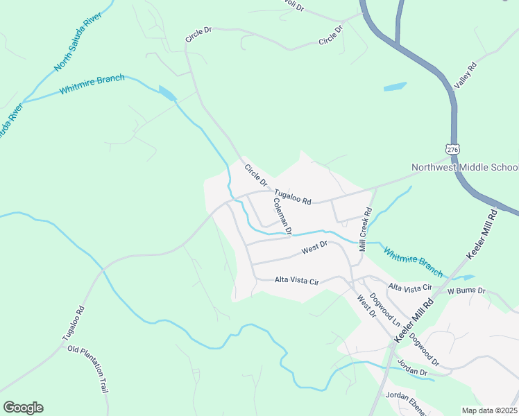 map of restaurants, bars, coffee shops, grocery stores, and more near 11 Virginia Avenue in Travelers Rest