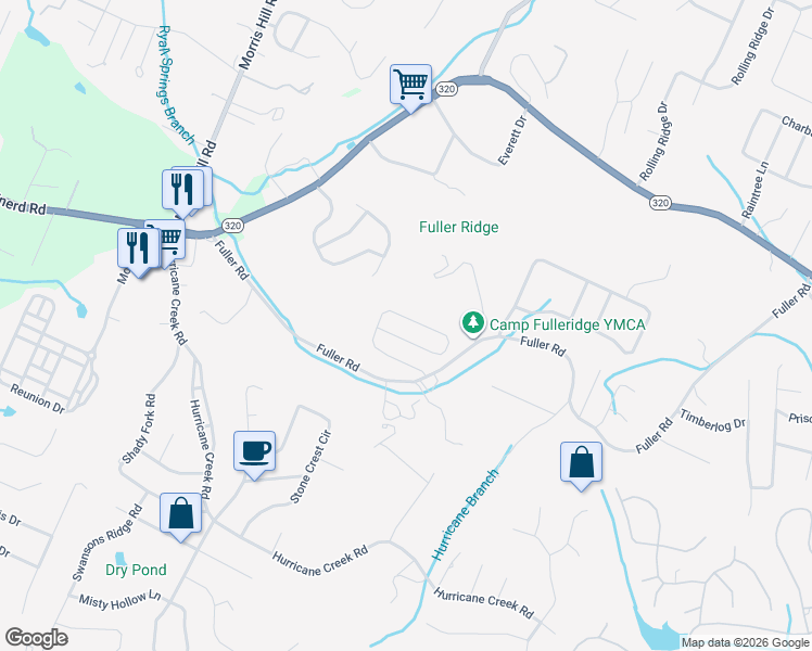 map of restaurants, bars, coffee shops, grocery stores, and more near 898 Fuller Glen Circle in Chattanooga