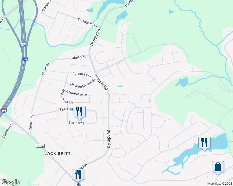 map of restaurants, bars, coffee shops, grocery stores, and more near 3382 Scotscraig Road in Fayetteville